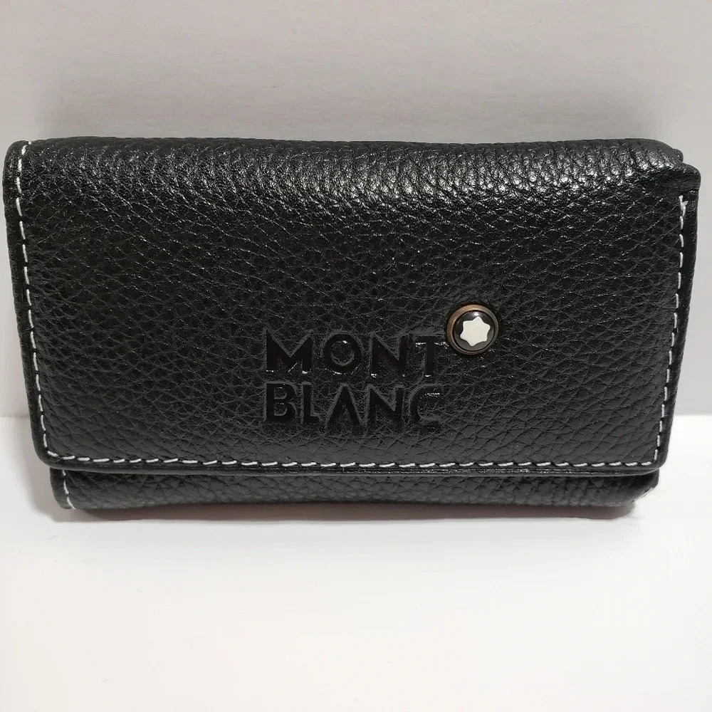 Montblanc Black Leather Mens  Mini Wallet